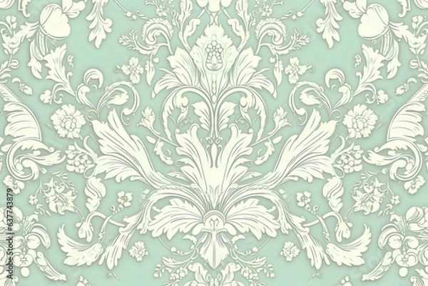 Fototapeta seamless floral pattern made by midjourney