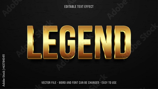 Fototapeta Editable text effect golden mock up