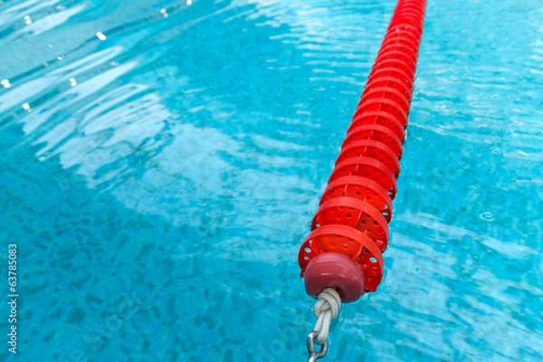 Fototapeta swimming pool with red lane