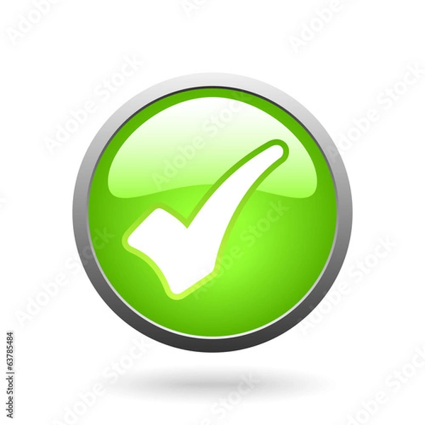 Obraz vector green check mark button