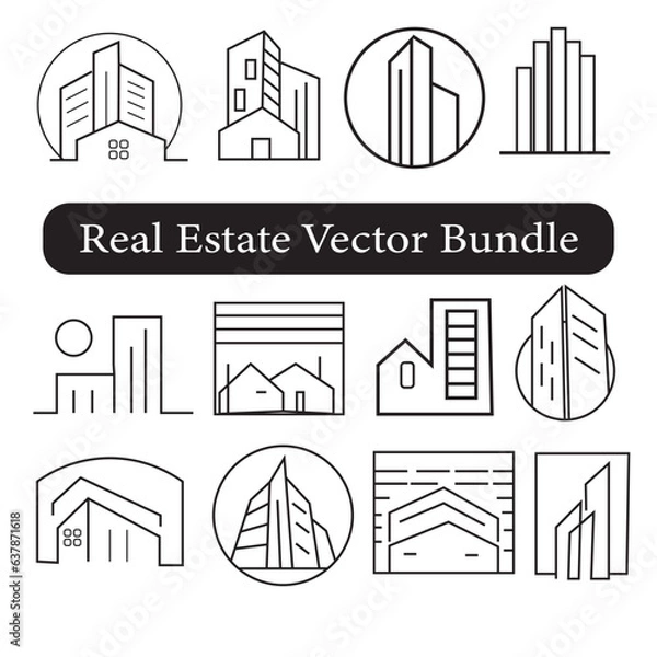 Obraz Free vector home icons collection