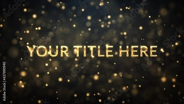 Fototapeta Golden Title Intro