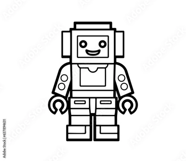 Fototapeta Robots character creator kit vector