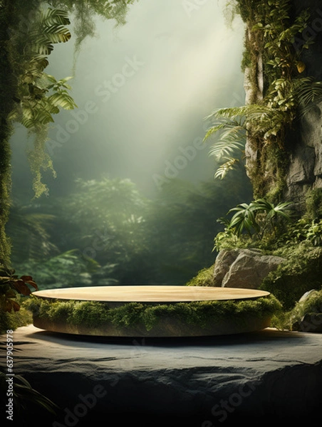 Obraz e commerce podium tropical forest
