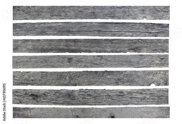 Fototapeta collection of various empty wood panel isolated on transparent background. PNG Format