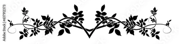 Fototapeta new pattern hawthorn decoration on paper. vector