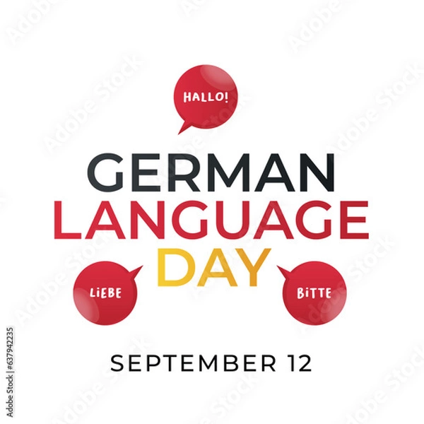 Fototapeta German language day design template good for celebration. german language design. vector design eps 10.