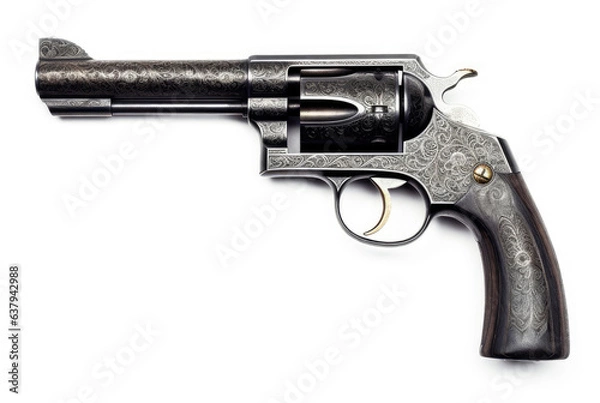 Obraz Handgun isolated on white background