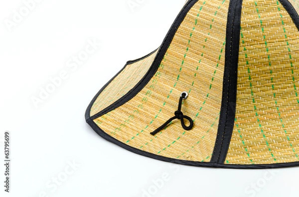 Fototapeta straw hat isolated white background