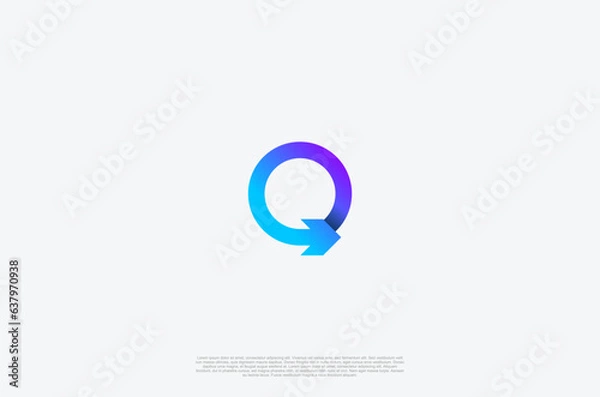Fototapeta Abstract Initial Letter O and arrow Logo. Usable for Business and Branding Logos. Flat Vector Logo Design Template Element.