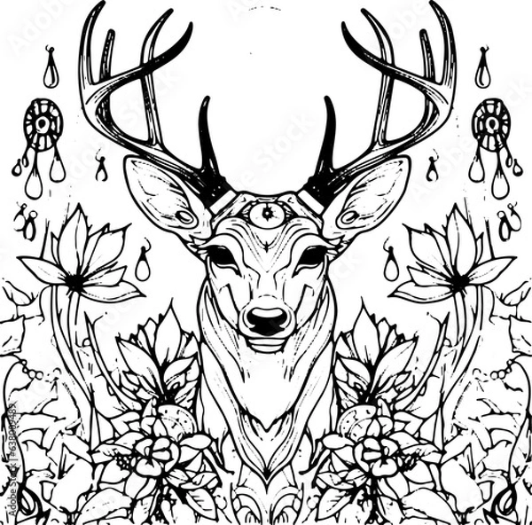 Obraz Coloring Page  - Mandala - Vector