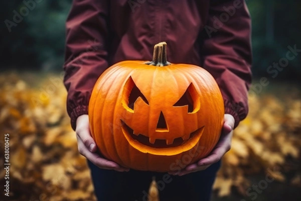 Obraz Gentle Harvest Hold: Capturing Halloween's Essence