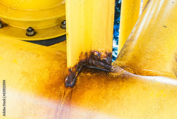 Obraz close up rusty form oil plantform