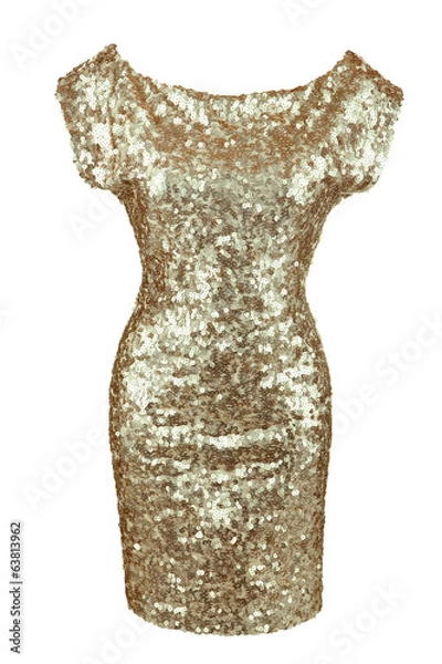 Obraz Golden sequin dress