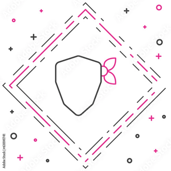 Obraz Line Vandal icon isolated on white background. Colorful outline concept. Vector