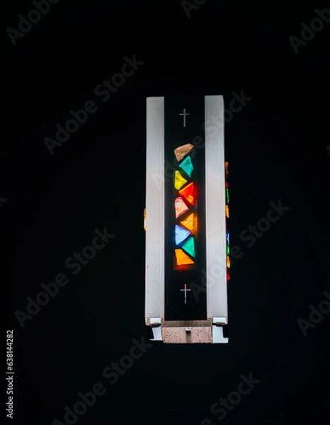 Obraz light switch on black background