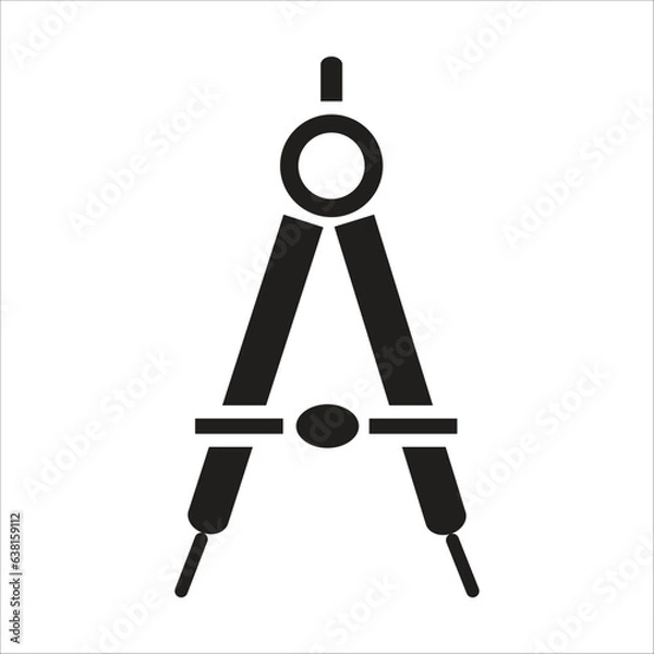 Fototapeta compass drawing vector icon line template