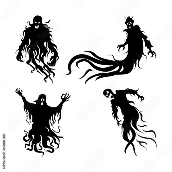 Fototapeta Evil Ghosts Silhouettes Collection