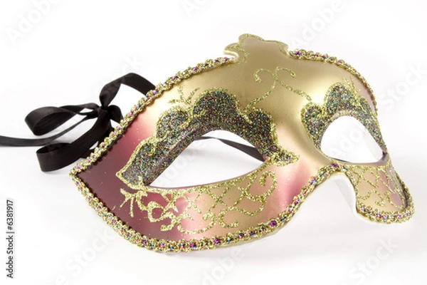 Obraz Carnival mask over white