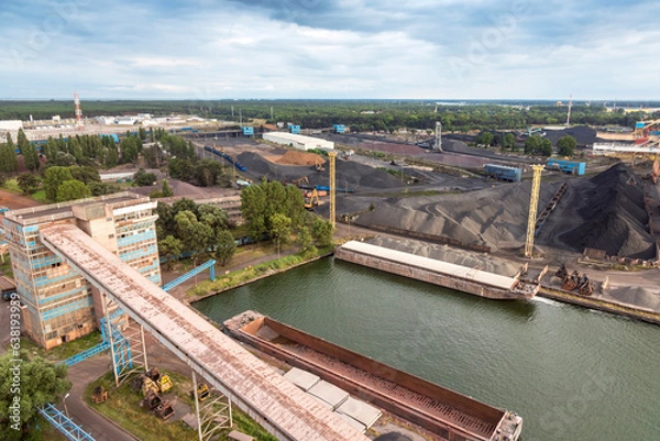 Obraz Cargo port in Poland. Coal handling.