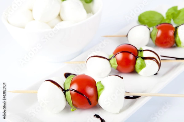 Obraz Mozzarella con pomodoro e basilico