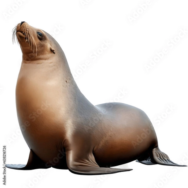 Fototapeta sea ​​wolf transparent background. generative AI