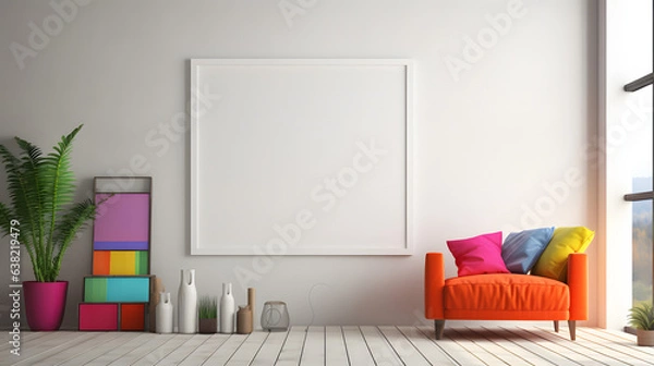 Obraz Stylish Elegance Picture Mockup, generative ai