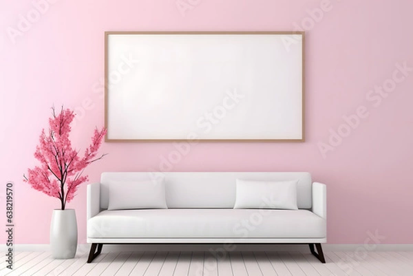 Obraz Soft Picture Mockup Reflections, generative ai