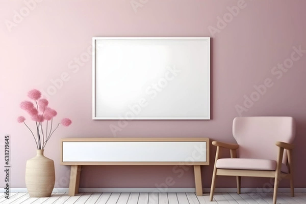 Obraz Modern Gallery Picture Mockup, generative ai