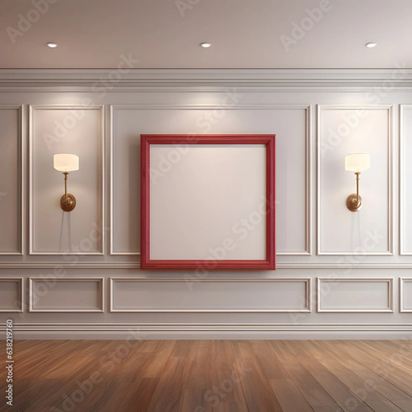 Obraz Clean Lines Image Mockup, generative ai