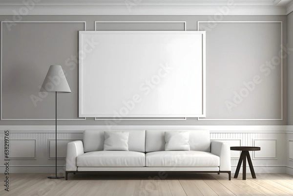 Obraz Elegant Interior Picture Mockup, generative ai