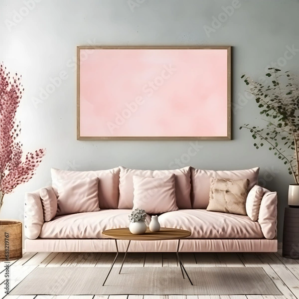 Obraz Soft Lighting Image Mockup, generative ai