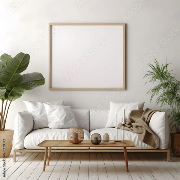 Fototapeta Subtle Beauty Picture Mockup, generative ai
