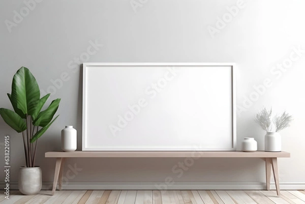 Fototapeta Balanced Gallery Picture Mockup, generative ai