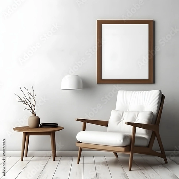 Fototapeta Inviting Interior Picture Mockup, generative ai