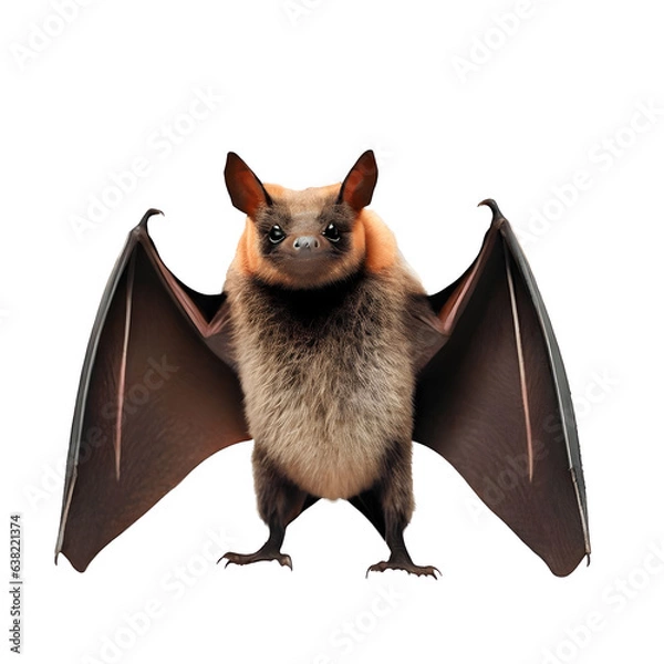 Fototapeta Bat isolated on white. Generative AI