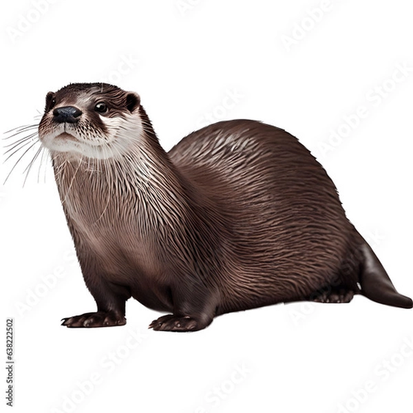 Fototapeta otter isolated. Generative AI