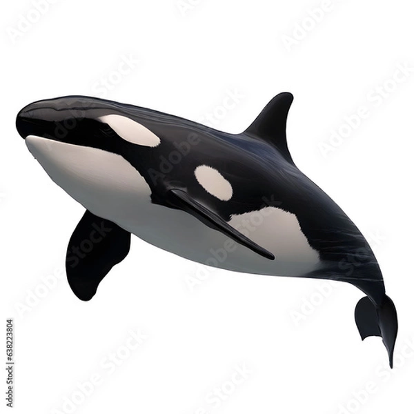 Fototapeta killer whale o orca isolated over a transparent background. generative AI