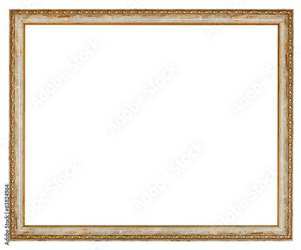Obraz old narrow decorated wooden picture frame