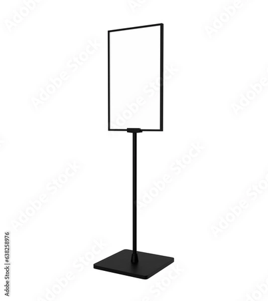 Obraz Storefront Signs isolated on white background, Sign Sandwich Board, elegant minimal vintage signs, 3D illustration.