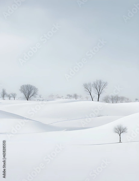 Fototapeta landscape with snow