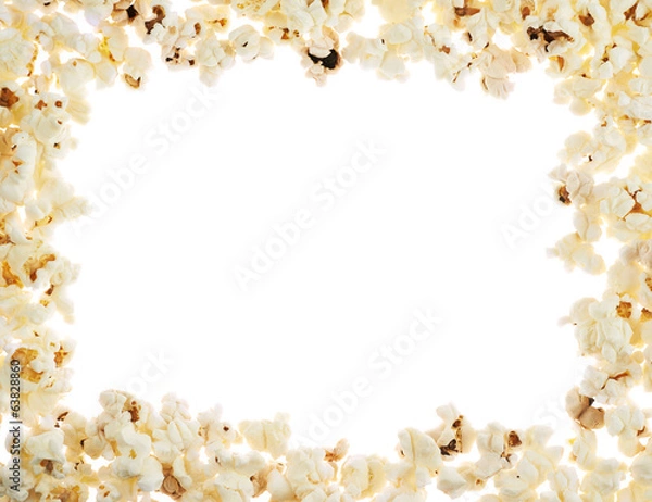 Fototapeta Frame made of popcorn