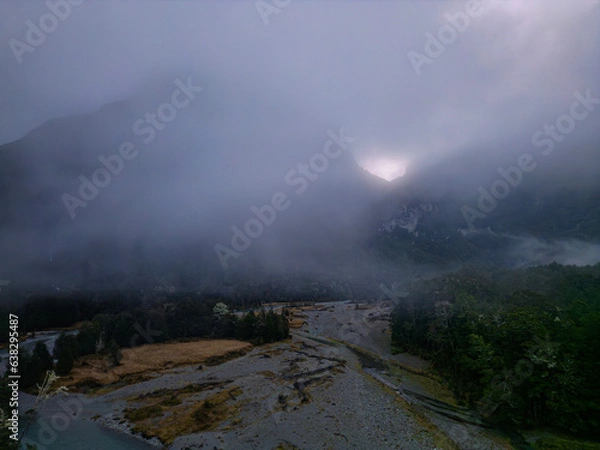 Obraz rainbow in the mountains