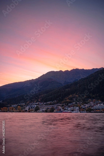 Obraz sunset over the lake