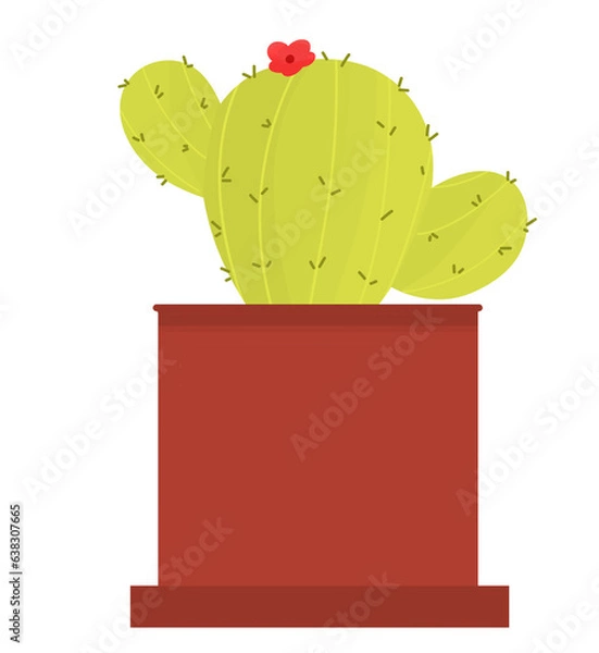 Obraz cactus in a red pot