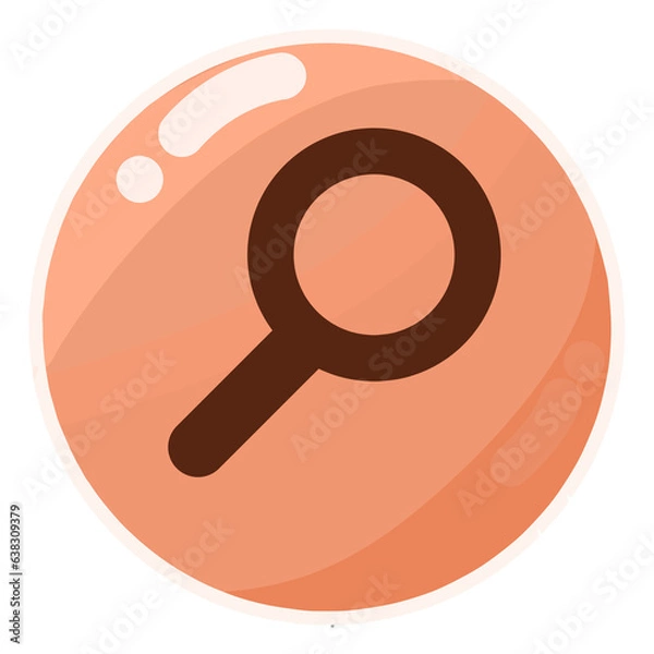 Obraz magnifying glass icon on button
