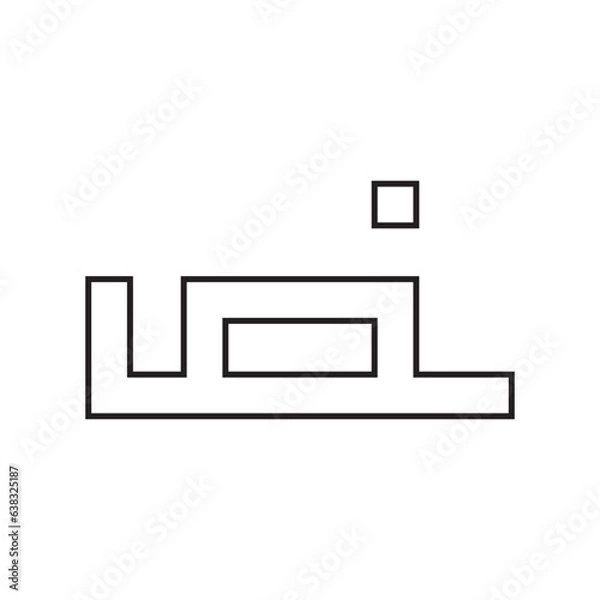 Obraz Kufi font outline