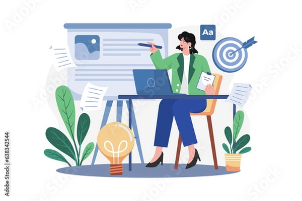 Fototapeta Content Strategy planning effective content.