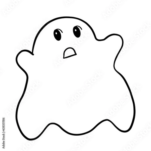 Fototapeta Cute halloween ghost vector
