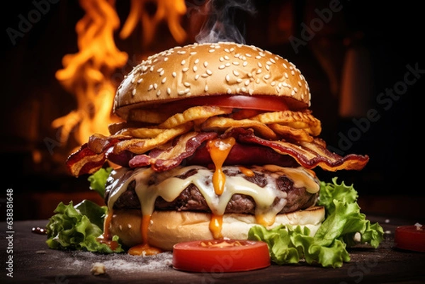 Fototapeta Big cheeseburger